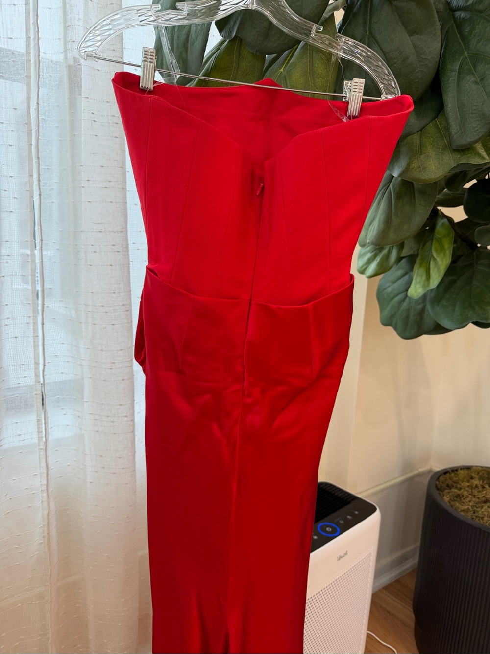 Persephone RED Strapless Satin Corset Cocktail Dress- NEW - Picture 6 of 10